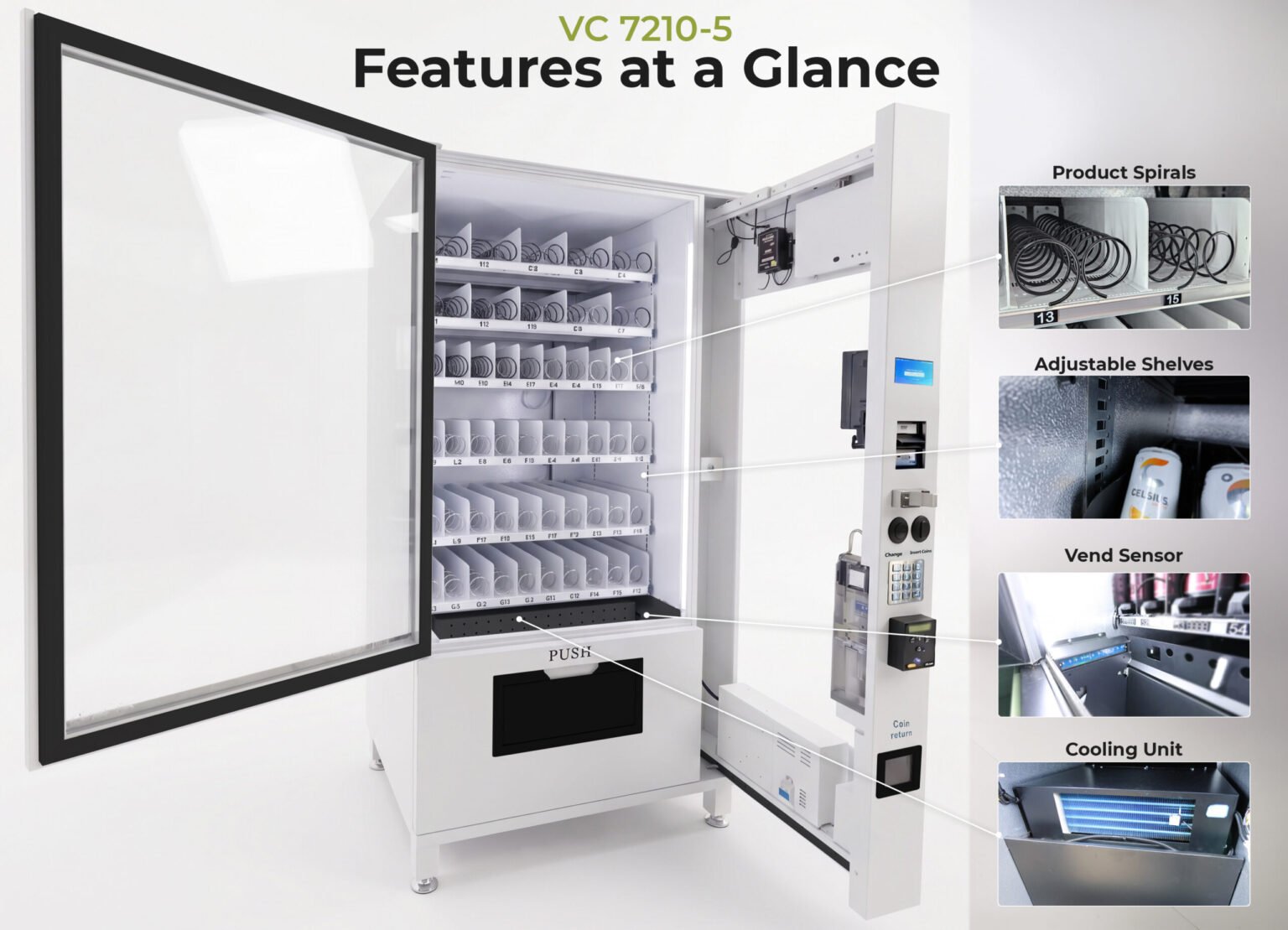 VC 7210-5C Large White Refrigerated Combo Machine - Image 3